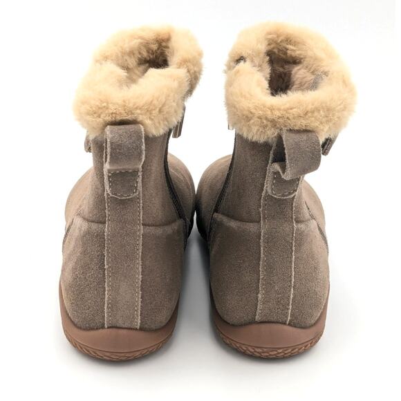 Soft Walk Helena Women's Faux Fur Ankle Boots Stone Suede Size US7 - Picture 4 of 10